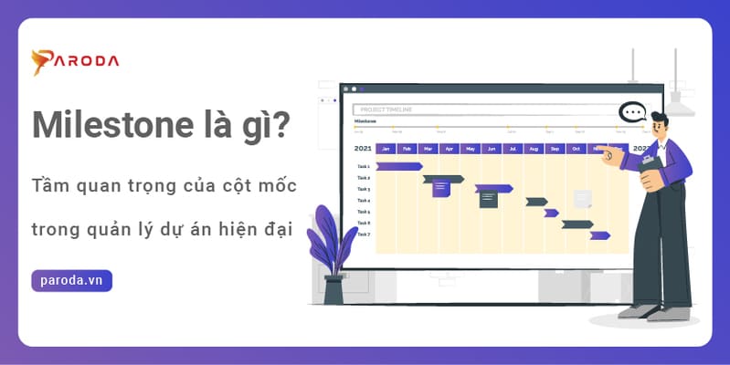Milestone là gì? Vai trò của cột mốc trong quản lý dự án hiện đại 2025 | Paroda - Nền tảng quản trị và số hóa doanh nghiệp toàn diện